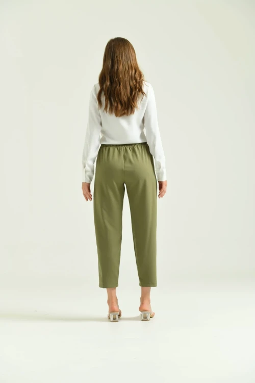Kadın bel lastikli rahat pantalon