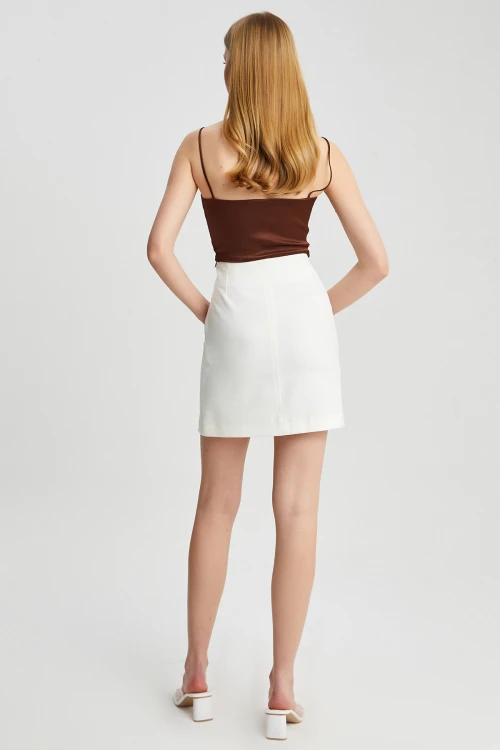 Kadın Kısa Önden Yırtmaçlı Etek