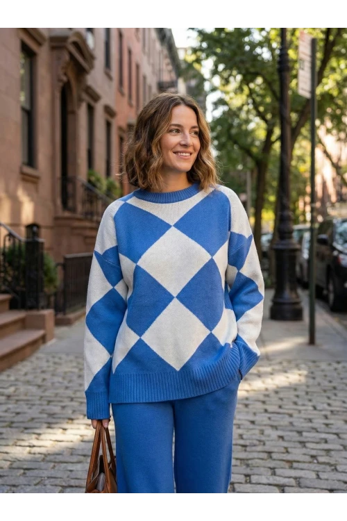 Kadın Triko Tunik ve Pantolonlu İkili Takım