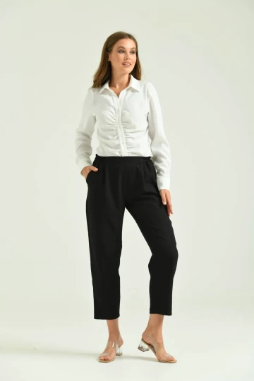 Kadın bel lastikli rahat pantalon