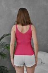 10765 FUŞYA ASKILI LİKRALI DAR KESİM TRİKO KAZAK